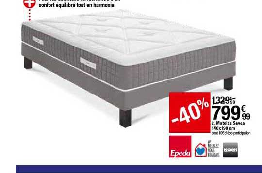 matelas sevea 140x190 cm