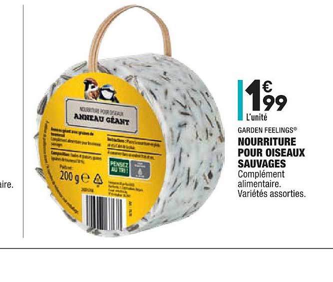 nourriture pour oiseaux sauvages garden feelings