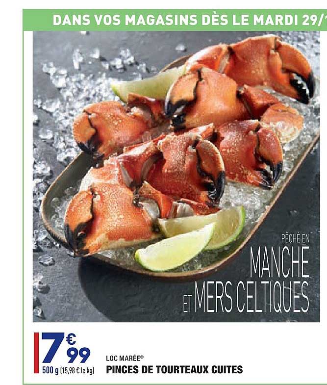 pinces de tourteaux cuites loc marée