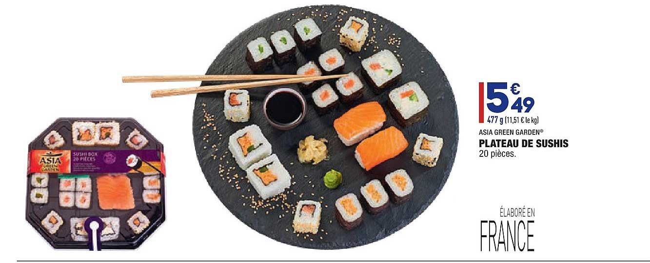 plateau de sushis asia green garden