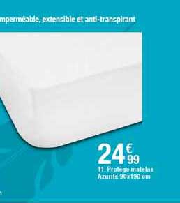 protège matelas azurité 90x190 cm
