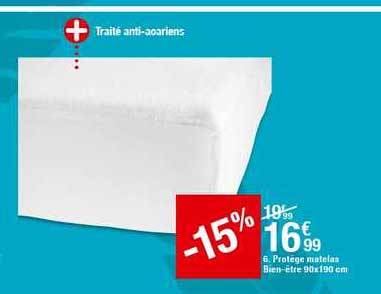 protège matelas bien être 90x190 cm
