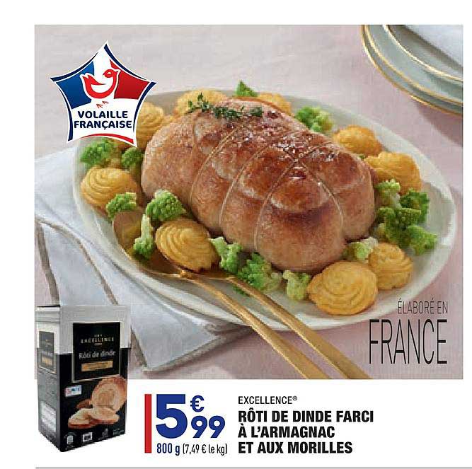 rôti de dinde farci à l'armagnac et aux morilles excellence