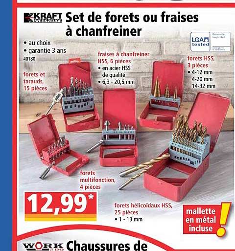 Set De Forets Ou Fraise à Chanfreiner