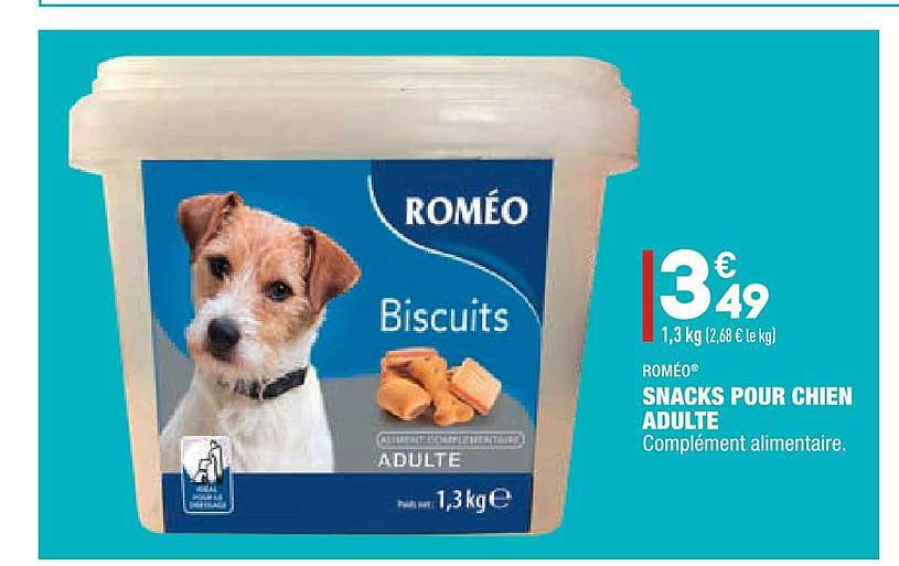 snacks pour chien adulte roméo