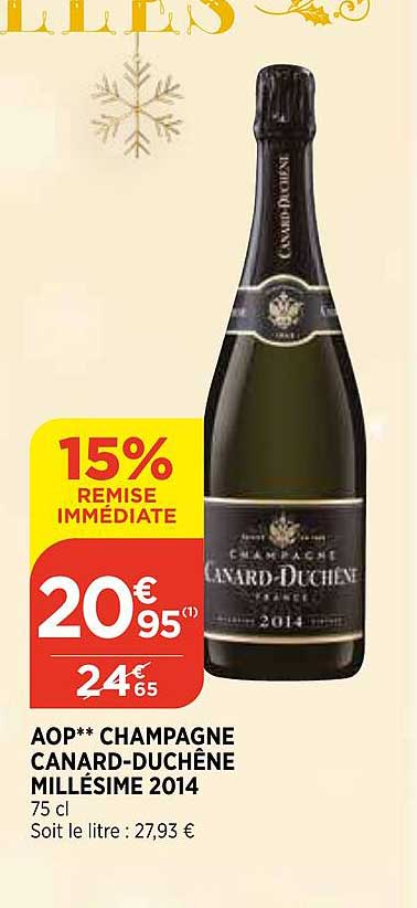 aop champagne canard-duchêne millésime 2014