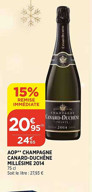 aop champagne canard-duchêne millésime 2014