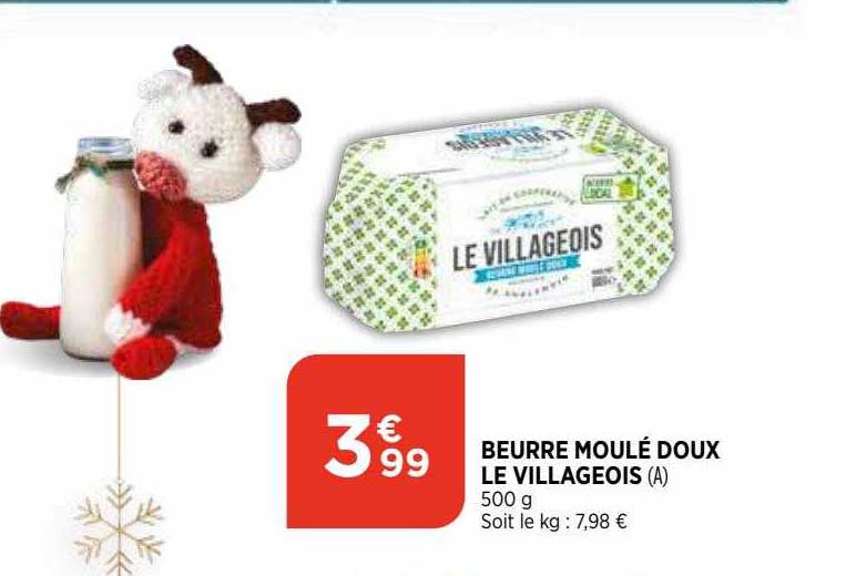 beurre moulé doux le villageois