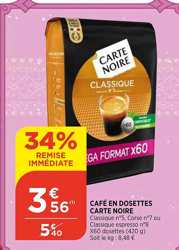 Café En Dosettes Carte Noire