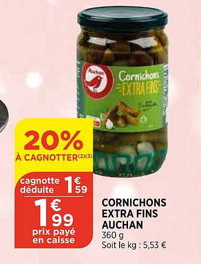 Cornichons Extra Fins Auchan