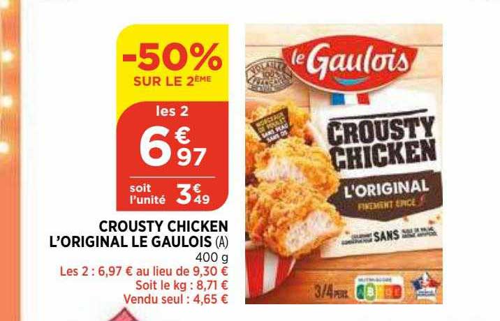 crousty chicken l'original le gaulois