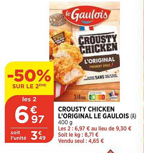 crousty chicken l'originale le gaulois