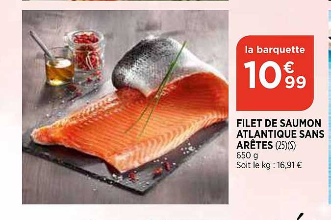 filet de saumon atlantique sans arêtes
