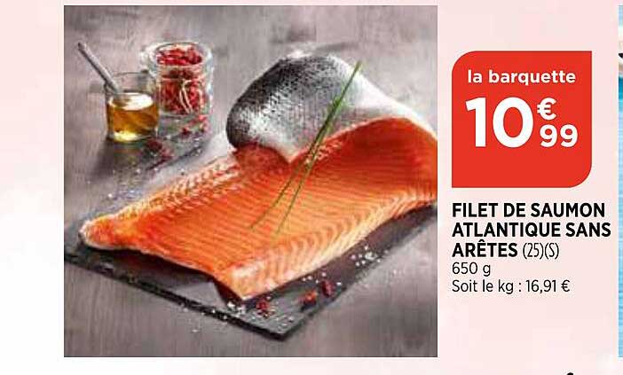 filet de saumon atlantique sans arêtes