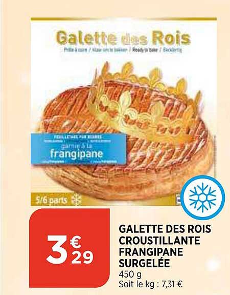 galette des rois courtillante frangipane surgelée