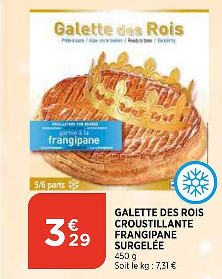 galette des rois croustillante frangipane surgelée