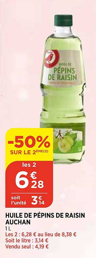 Huile De Pépins De Raisins Auchan