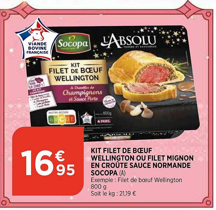 Kit Filet De Bœuf Wellington Ou Filet Mignon En Croûte Sauce Normande Socopa