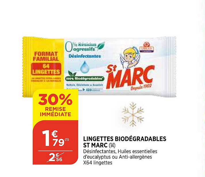 lingettes biodégradables st marc