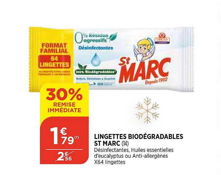 lingettes biodégradables st marc