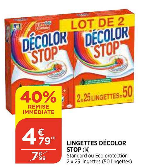 lingettes décolor stop