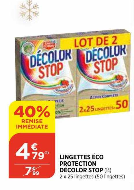 lingettes éco protection décolor stop