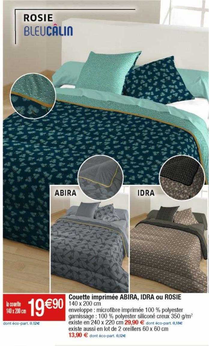 couette imprimée abira, idra ou rosie bleucâlin