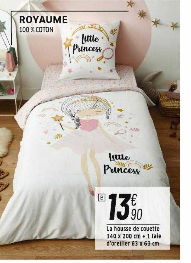 la housse de couette 140 x 200 cm + 1 taie d'oreiller 63 x 63 cm royaume