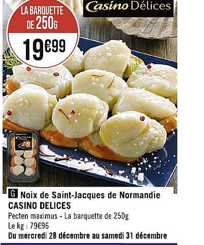 noix de saint-jacques de normandie casino délices