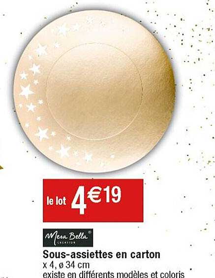 Sous-assiettes En Carton Mesa Bella