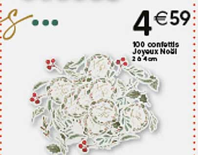 100 confettis joyeux noël