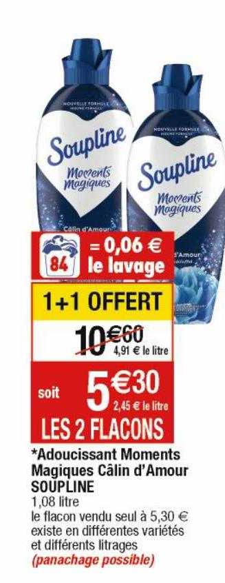 adoucissant moments magiques câlin d'amour soupline