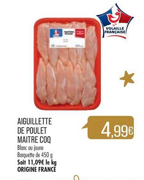 aiguillette de poulet maître coq