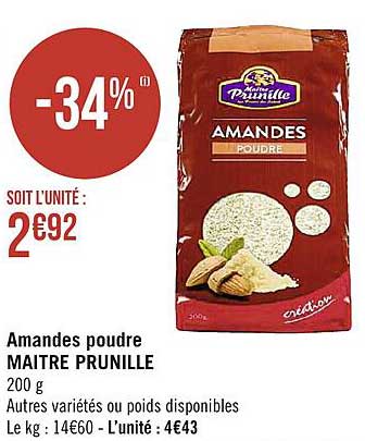 amandes poudre maitre prunille