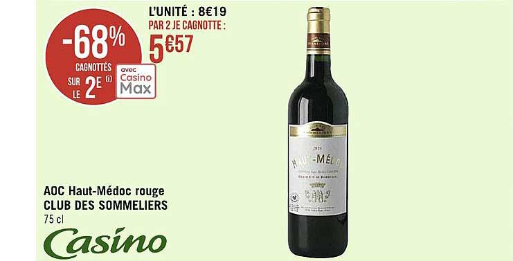 aoc haut-médoc rouge club des sommeliers