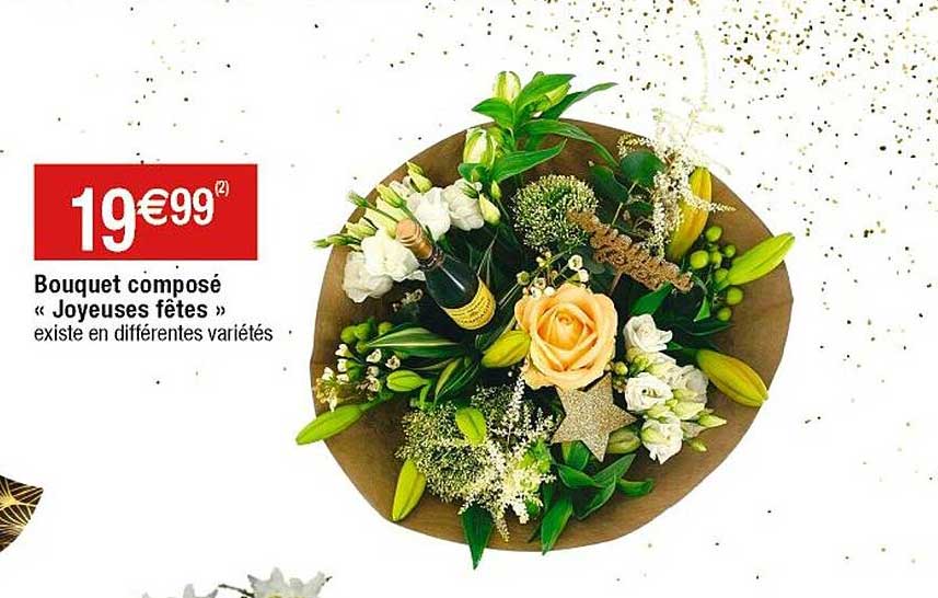 bouquet composé «joyeuses fêtes»