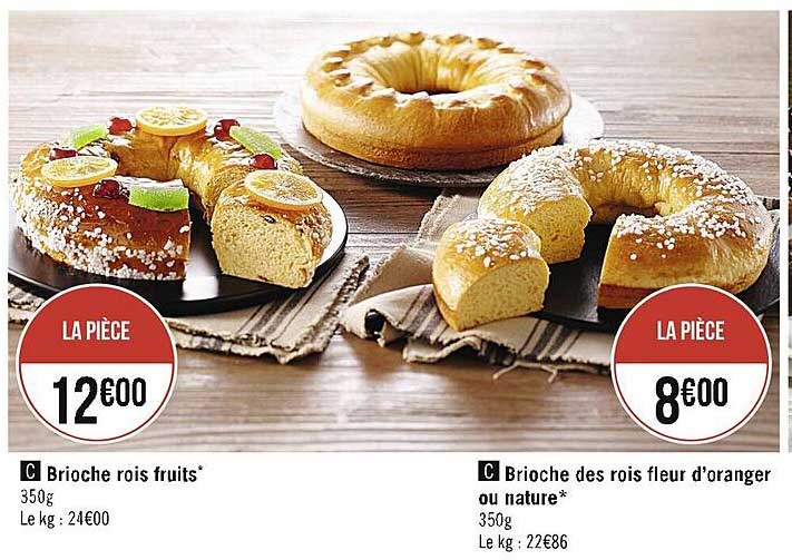 brioche rois fruits ou brioche des rois fleur d'oranger ou nature