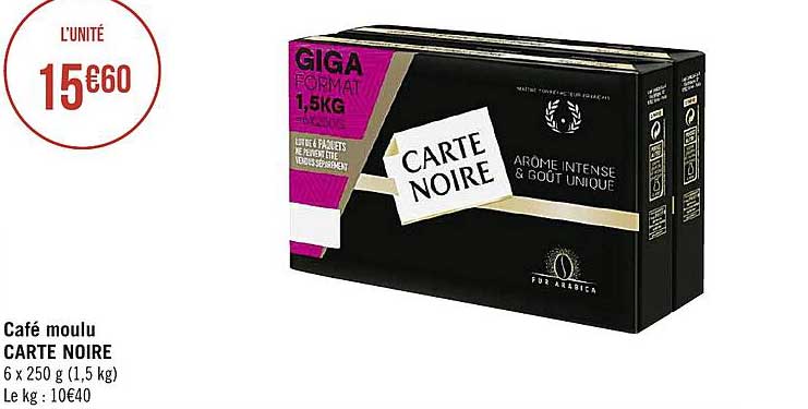 Café Moulu Carte Noire