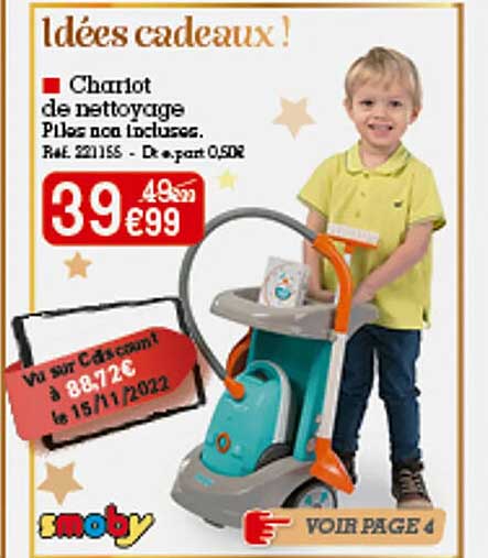 chariot de nottoyage smoby
