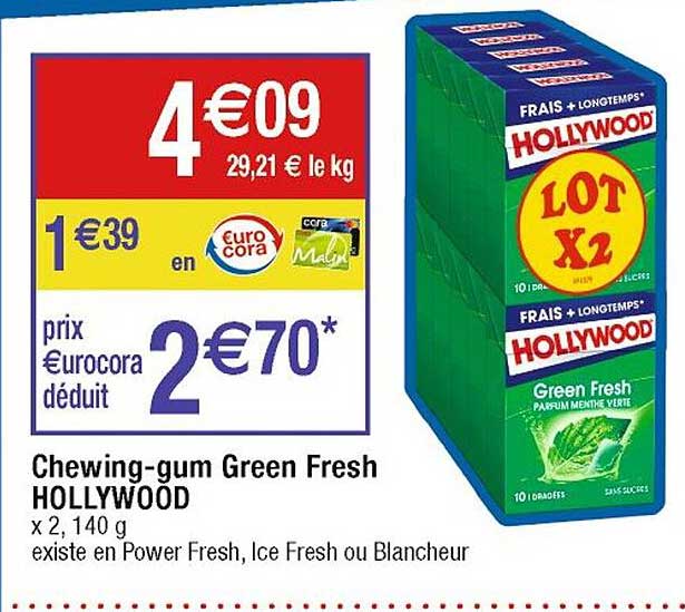 chewing-gum green fresh hollywood