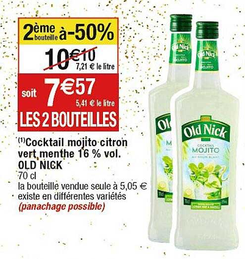 cocktail mojito citron vert menthe 16% vol. old nick