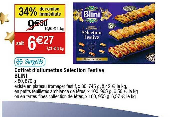 coffret d'allumettes sélection festive blini