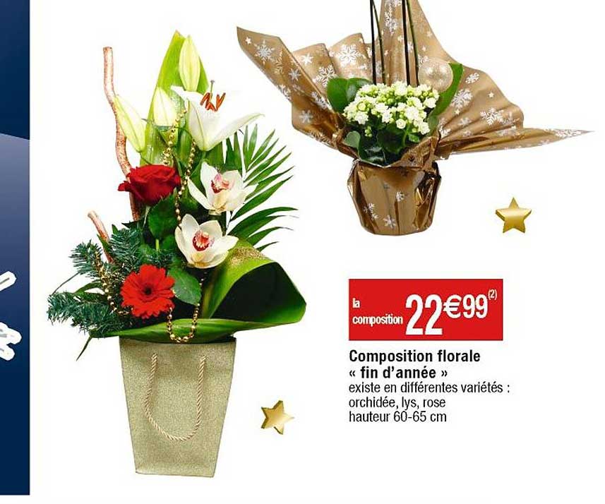 composition florale «fin d'année»