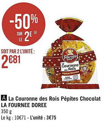 couronne des rois pépites chocolat la fournée dorée
