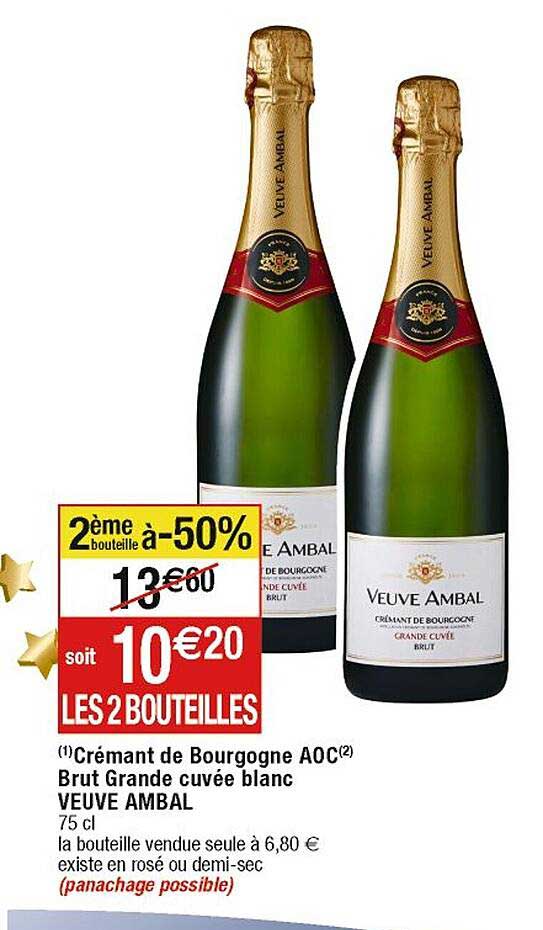 crémant de bourgogne aoc brut grande cuvée blanc veuve ambal