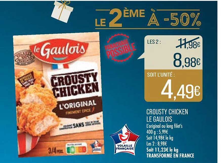 crousty chicken le gaulois