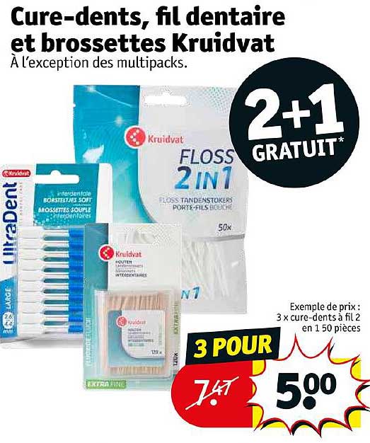 Cure-dents, Fil Dentaire Et Brossettes Kruidvat