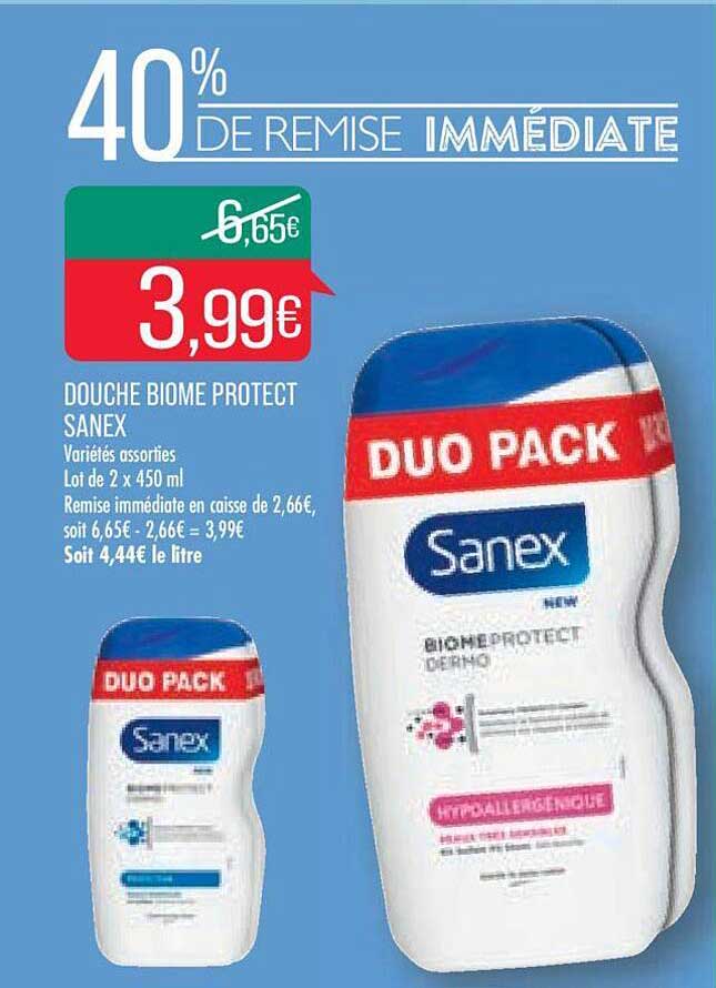 douche biome protect sanex