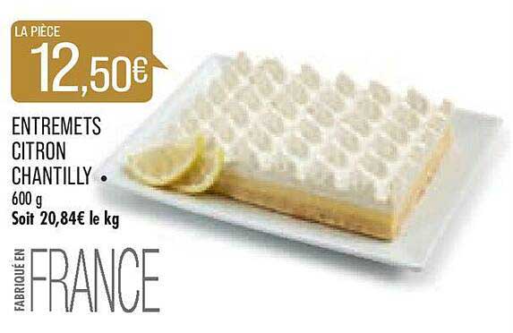 Entremets Citron Chantilly