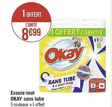 essuie-tout okay sans tube